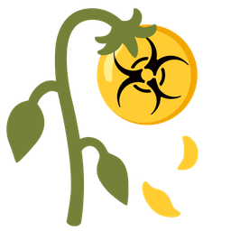 wilted flower and biohazard