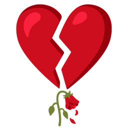 wilted flower and broken heart