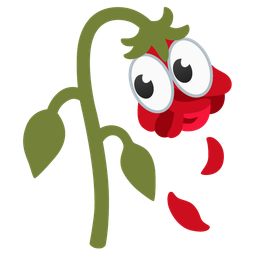 wilted flower and eyes