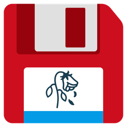 wilted flower and floppy disk