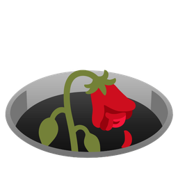 wilted flower and hole