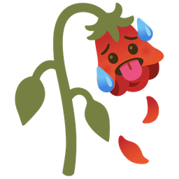 wilted flower and hot face