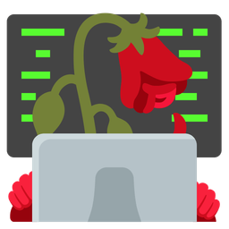 wilted flower and laptop