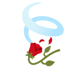 wilted flower and leaf fluttering in wind