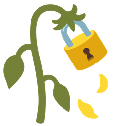wilted flower and locked