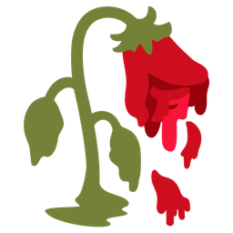 Wilted flower and Melting face