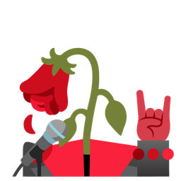 wilted flower and microphone