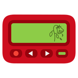 wilted flower and pager