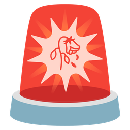 wilted flower and police car light