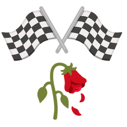 wilted flower and racing car