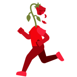 wilted flower and running shoe