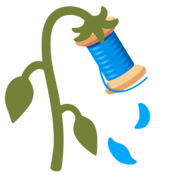 wilted flower and thread