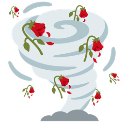wilted flower and tornado