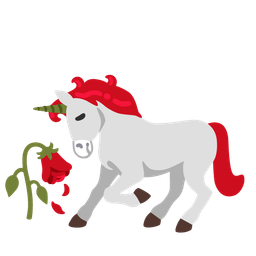 wilted flower and unicorn