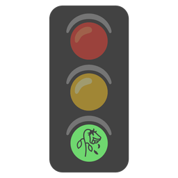 wilted flower and vertical traffic light