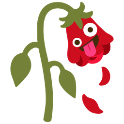 Wilted flower and Zany face