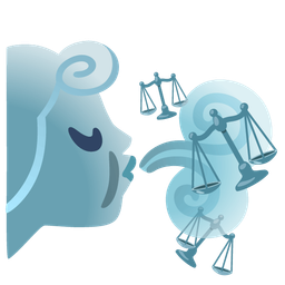 wind face and balance scale