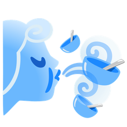 wind face and bowl with spoon