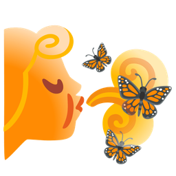 wind face and butterfly
