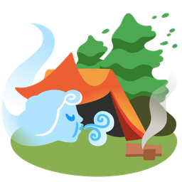 wind face and camping