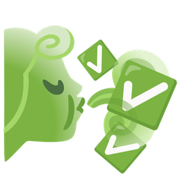 wind face and check mark button