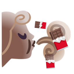 wind face and chocolate bar