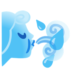 wind face and droplet