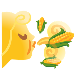 wind face and ear of corn