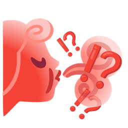 wind face and exclamation question mark