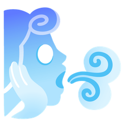 wind face and face screaming in fear