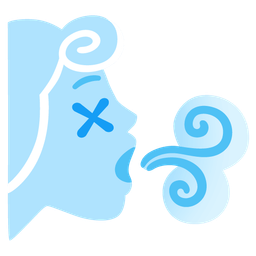 wind face and face with crossed-out eyes