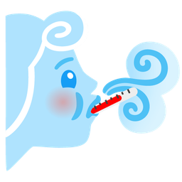 wind face and face with thermometer