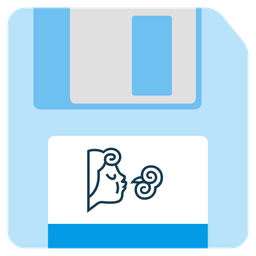 wind face and floppy disk