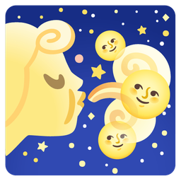 wind face and full moon face