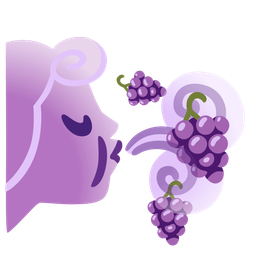 wind face and grapes