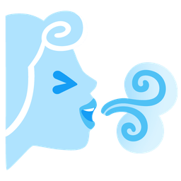 Wind face and Grinning squinting face