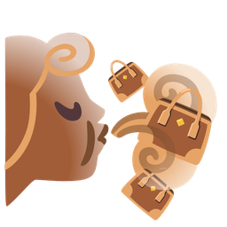 wind face and handbag