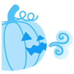 wind face and jack-o-lantern