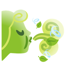 wind face and leaf fluttering in wind