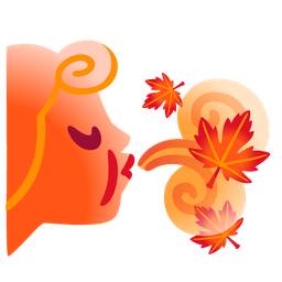 wind face and maple leaf