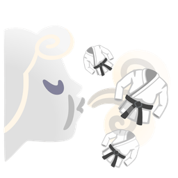 wind face and martial arts uniform