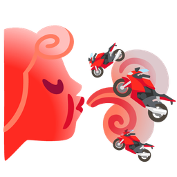 wind face and motorcycle