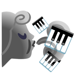 wind face and musical keyboard