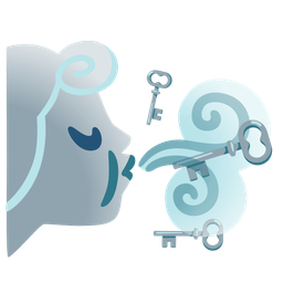 wind face and old key