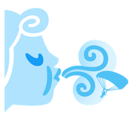 wind face and parachute