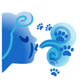 wind face and paw prints