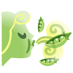 wind face and pea pod