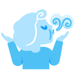 wind face and person shrugging