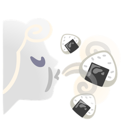 wind face and rice ball