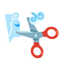 wind face and scissors